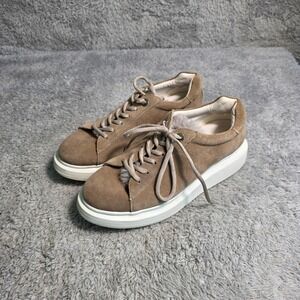 Ateliers‎ Italian Suede Platform Sneakers Leather Lined Fur Detail EU 39 8-8.5